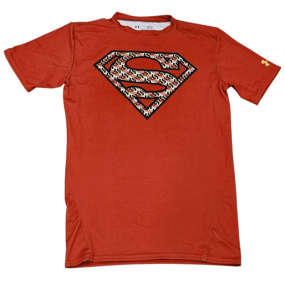 Under Armour Superman DC Comics HeatGear Compression Shirt Men's L Red Graphic